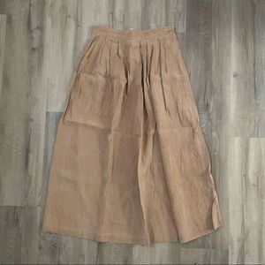 Tan Camel Midi Skirt Size Small
